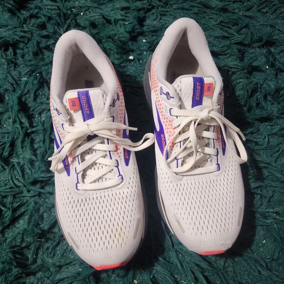 Brooks Ghost 14 Running Shoes White Purple Women’s Size 9 – Lightweight Comfort - Picture 2 of 8